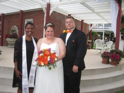 Briana + Clarence Touching ceremony at Seven Elms Farms, Bel Air