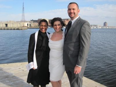 Stephanie + Doug Christmas Eve 2013, Bond Street Pier, Fells Point